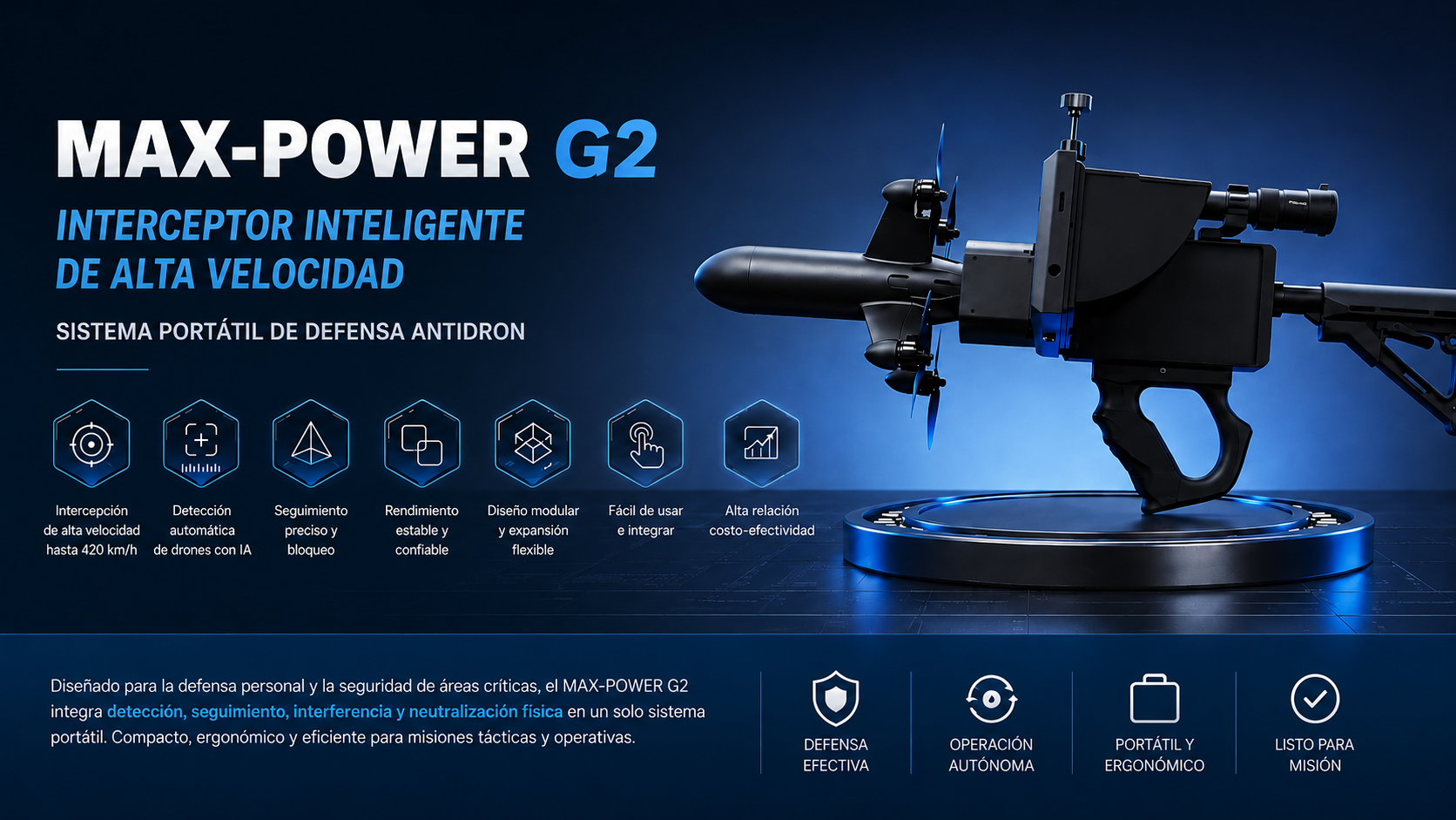 MAX-POWER G2 Interceptor Inteligente Autónomo